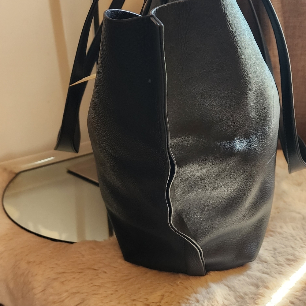 All Saints Black Leather Tote Bag - Picture 7 of 12